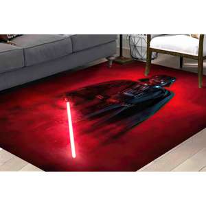 Alfombra Estampada Star Wars: Roja, Moderna, Decorativa, Colorida, Personalizada, para Salón, Pasillo, con Pelo Suave - Product Image 2