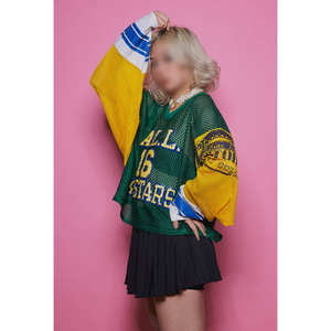 เสื้อยืดแขนยาวผ้าตาข่ายพิมพ์ลายตามสั่ง สตรีทแวร์ ผ้าเจอร์ซีย์ตาข่าย สำหรับผู้หญิง ผู้ผลิตแบบ OEM - Product Image 2