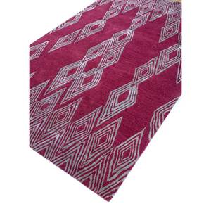 Alfombras de Lana y Viscosa Hechas a Mano Acar, Patrón Geométrico Rosa y Morado para Decoración de Sala de Estar, 4m, 10mm de Grosor-Tra-13487 - Product Image 2