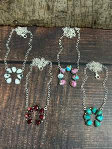 สร้อยคอหินหลายเม็ดทำด้วยมือเงินสเตอร์ลิงเครื่องประดับสำหรับผู้หญิงเครื่องประดับแฟชั่นดีไซน์โบโฮที่สง่างามไม่ซ้ำใคร - Product Image 4