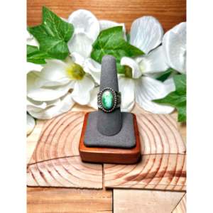 Daniel Benally Sonoran Mountain Turquoise & Sterling <b>Silver</b> Bezel <b>Set</b> <b>Ring</b> Size 8 Gift - Product Image 1