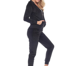 Wholesale Velvet <b>Tracksuits</b> for Women Casual Two Piece Sets Long Sleeve Jacket and Pants Set 2 Pcs Sets Women <b>Velour</b> <b>Tracksuit</b> - Product Image 3