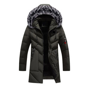 Chaqueta de invierno para hombre Parka gruesa de moda larga informal para hombre - Product Image 5