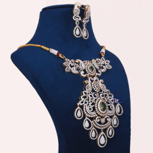 Diseño personalizado de Plata de Ley 925, bonito collar de fiesta mejorado con corte redondo, conjunto de joyas de diamantes de moissanita para mujer - Product Image 4