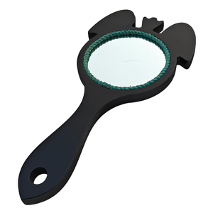 Espejo de Mano con Forma de Hada, con Marco de Madera y Pintura Rústica, Espejo de Vanidad Duradero para Maquillaje, Cuidado de la Piel y Viajes - Product Image 2