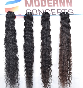 100% vierge Remy cheveux en gros longs bouclés Temple cheveux humains pur brut non transformé cheveux indiens aucune perte - Product Image 5