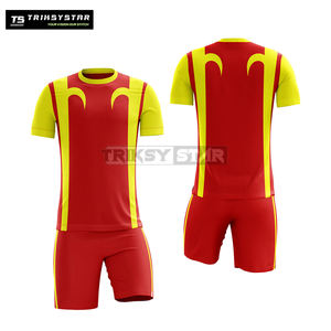 ชุดเสื้อฟุตบอลและกางเกงขาสั้นแบบระเหิดสำหรับผู้ชายเครื่องแบบระบายอากาศแห้งเร็วพร้อมพิมพ์โลโก้และหมายเลข - Product Image 3