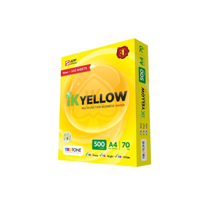 Papel de copia amarillo IK A4 disponible a precio de descuento para suministro a granel y compra al por mayor - Product Image 1
