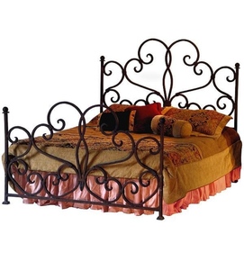 Cama de hierro forjado con/mesa de salida de fábrica de hierro marco de cama de la Reina cama/de hierro forjado el marco de la cama de hierro forjado - Product Image 3