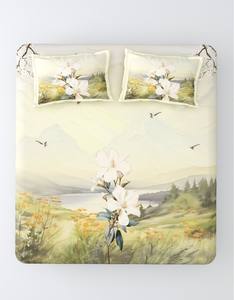 Juego de Sábanas Ajustables Premium Queen, 3 Piezas, Lisas, 100% Algodón, Plegadas, Ecológicas, 600 Hilos, Antiarrugas, Resistentes a la Decoloración - Product Image 1