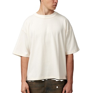 เสื้อยืดผ้าหนาคุณภาพพรีเมียมสำหรับผู้ชาย น้ำหนัก 280 กรัม ทรงหลวม สไตล์สตรีทแวร์ ผลิตโดยโรงงานผู้ผลิตเสื้อผ้าแบบ OEM ขายส่ง - Product Image 5