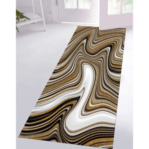 Tapis en marbre noir, or et blanc, tapis de luxe, tapis imprimé, tapis en velours de luxe - Product Image 4