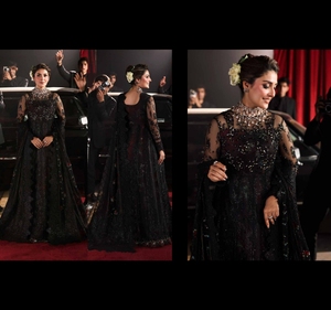 2025 nureh ชุดเดรสผ้าชีฟอง4ชิ้นตกแต่งและปักลายหรูหราพร้อมชุด dupatta pakistani salwar kameez - Product Image 2