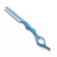 Rasoir de coiffure professionnel de haute qualité, en acier inoxydable importé, manche en bois/caoutchouc, durable et ergonomique.