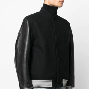 2026 luxe Letterman Style Varsity vestes hommes femmes OEM personnalisé Patch en cuir manches broderie meilleur prix laine matériel nouveau - Product Image 6