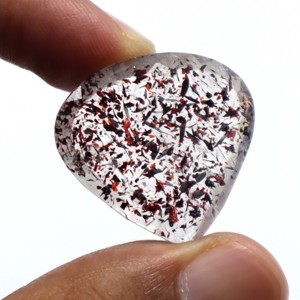 Natural Super Seven Amethyst Rutile Faceted Cut Stone Cabochon Fabricación de joyas Gemstone 27X26MM - Product Image 5