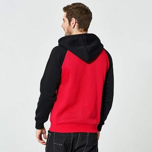 Pull à capuche pour homme 100% coton teint uni coupe ample automne Kange Pocket Hoodies - Product Image 3