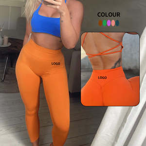 Venta al por mayor de tallas grandes de LICRA alta/nailon, mallas de entrenamiento de yoga transpirables antibacterianas, control de barriga, deportes de mujer de alta calidad - Product Image 3