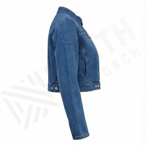 Women Denim Jackets Shirt Button Down Outwear <b>Winter</b> <b>Jean</b> Embroidery Coat Customized Color Casual Streetwear Stylish Apparel - Product Image 3