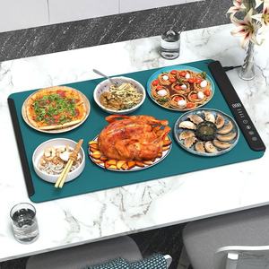 XHJ New Fast <b>Heating</b> Foldable Eco-Friendly Heat Resistant Rectangle Food Portable <b>Electric</b> Warming Tray Smart Silicone Plate Mat - Product Image 2