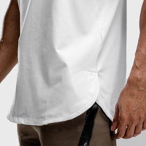 Vente en gros séchage rapide couleur unie broderie logo personnalisé gilet de sport fitness sans manches vêtements de sport pour hommes débardeur de sport pour hommes - Product Image 6