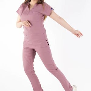Uniforme d'hôpital surdimensionné personnalisé, ensembles de blouses médicales, séchage rapide, respirant, polyester/coton, manches longues, unisexe - Product Image 1