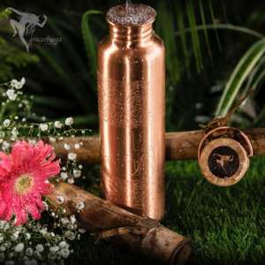 Durable Handcrafted Copper Water <b>Bottles</b> with Intricate Detailing & Ideal for Eco-conscious Gifting and Personal Use - Product Image 4