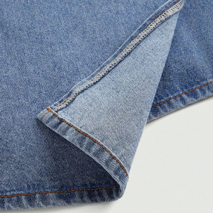 Mini-jupe décontractée plissée à taille empire, tricotée, respirante, avec logo personnalisé 2026, coupe trapèze, bleue, en Spandex/Polyester, écologique, pour femme - Product Image 4