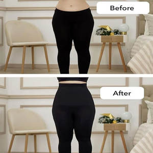 กางเกงโยคะไล่ระดับสีไร้รอยต่อสำหรับผู้หญิงกางเกงเลกกิ้งเอวยางยืดแบบปิดเปิดสะโพกมีโลโก้ - Product Image 6