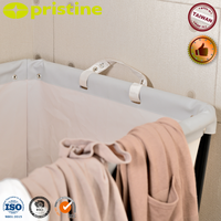 Chariot à linge pliable moderne 400L en acier avec roues, noir, pour rangement domestique, Taiwan Princeton BN170