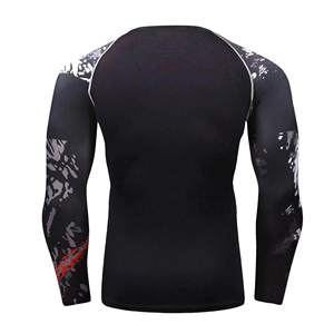 Rashguard Man BJJ Custom Top Quality Judo Running Polyester Workout <b>Compression</b> and Loose T <b>Shirts</b> Guards Rash Guard <b>for</b> <b>Men</b> - Product Image 3