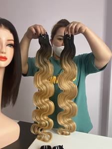 Cheveux vietnamiens en vrac de qualité supérieure, vente en gros mondiale, GB11, paquet de cheveux ondulés, 100% cheveux humains vierges non traités, avec une gamme complète de couleurs, cheveux bruts - Product Image 2