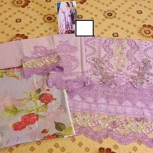 2023 Lila diseñador de lujo inspirado pakistaní indio Bollywood boda Sari Salwar Kameez traje de fiesta hecho de césped de seda - Product Image 6