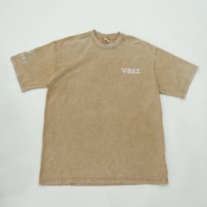 Camisetas de algodón de peso pesado para hombre Tallas grandes Lavado ácido con bordado personalizado Tela de Jersey de diseño propio personalizable para niños - Product Image 6