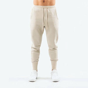Pantalones de chándal de pierna recta con etiqueta privada personalizada al por mayor, pantalones de chándal de felpa francesa para hombre, pantalones para correr - Product Image 3
