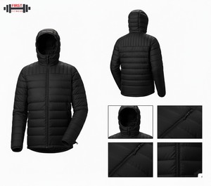 Nouveau modèle 2025 Veste d'hiver matelassée à bulles Varsity XL Col montant Toile réversible Écologique Unisexe Fabriqué au Pakistan - Product Image 4