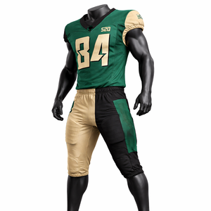 ชุดยูนิฟอร์มอเมริกันฟุตบอลแบบกำหนดเองขายส่ง เสื้อเจอร์ซีย์ กางเกงผ้าตาข่ายระบายอากาศ ชุดกีฬาทีม OEM จำนวนมาก - Product Image 3