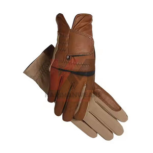 Guantes de equitación de cuero de oveja Premium nueva llegada guantes ecuestres de alta calidad montar a caballo ajuste personalizado al por mayor - Product Image 1