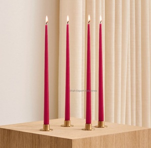 Nouveaux bougeoirs coniques en métal décoratifs or fini pour le décor d'éclairage intérieur et extérieur chandelles de table - Product Image 1