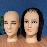 Modèle de tête à clipser pour hommes pour la pratique de la coupe de cheveux, la beauté et la coiffure, modèle de tête de pratique de coiffure
