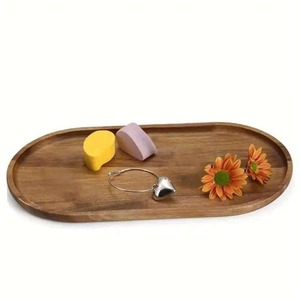 Bandeja de Servir de Madera de Acacia de Primera Calidad, Bandeja Multiusos de Madera para Té, Café y Aperitivos para Uso Diario, Disponible al Mejor Precio - Product Image 1