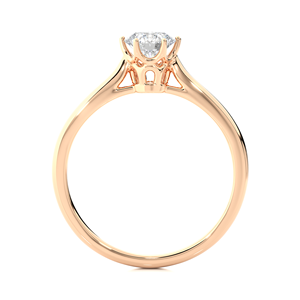 Anillo de Compromiso con Diamante de Laboratorio de Corte Redondo de 1.5 Quilates, Anillo de Compromiso Solitario con Diamante, Anillo de Promesa, Joyería de Oro de 14k y 18k - Product Image 3