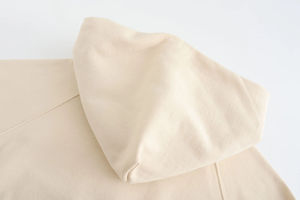 Sudadera con capucha de gran tamaño de lana de algodón 100% unisex, sudadera en blanco con estampado personalizado para ropa de compresión de invierno - Product Image 2