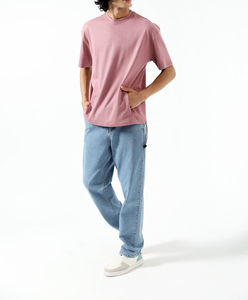 Camisetas de manga corta de verano de algodón 100% de alta calidad para hombre, camisetas informales holgadas con diseño en blanco, tela de Jersey de punto con patrón sólido - Product Image 3