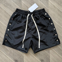 Pantalones Cortos Deportivos Personalizados 100% Algodón Transpirable Ecológico de Lona 220g con Serigrafía, Cintura Alta y Cordón Ajustable para Hombre