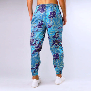Pantalon de survêtement baggy en tricot délavé à l'acide pour hommes Logo personnalisé 100% coton avec jambe large en molleton lourd - Product Image 2