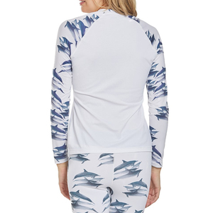 Maillot de bain rashguard léger, respirant, confortable et à séchage rapide pour femme, avec logo personnalisé et motif uni, pour MMA, manches longues - Product Image 4