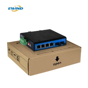 थोक 6 बंदरगाहों पूर्ण गीगाबिट औद्योगिक फाइबर स्विच 12 जीबीपीएस 1000 मीटर sfp पोर्ट पो औद्योगिक स्विच - Product Image 2