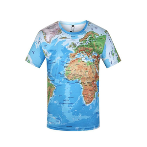 เสื้อยืดผู้ชายทรงสลิมฟิตพิมพ์ลายดิจิทัลพิมพ์ซับลิเมชัน3D ทั่วพิมพ์ลายกราฟิกทำจากโพลีเอสเตอร์ DP - Product Image 1