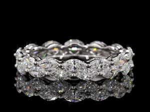 Anillo de Diamante Cultivado en Laboratorio con Corte Marquesa en Oro de 14k, Regalo para Compromiso/Fiesta - Product Image 2